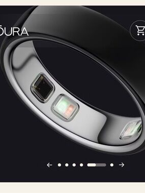 Oura Ring 5 Black Size 9 $399 AND Additional Oura Ring Charging Case $99